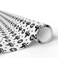 Mardis Gras Black & White Fleur De Lis Collage Wrapping Paper | Holiday Gift Wrapping Paper Roll