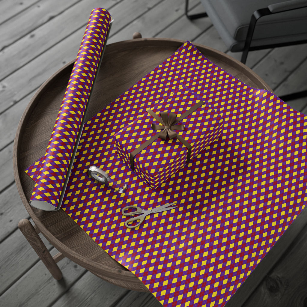 Argyle Design 041 Wrapping Paper - Holiday Gift Wrapping Paper Roll