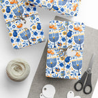 Hanukkah Cartoon Holida Wrapping Paper | Holiday Gift Wrapping Paper Roll