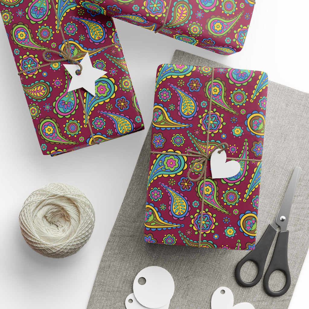 Paisley Design 004 Wrapping Paper - Holiday Gift Wrapping Paper Roll