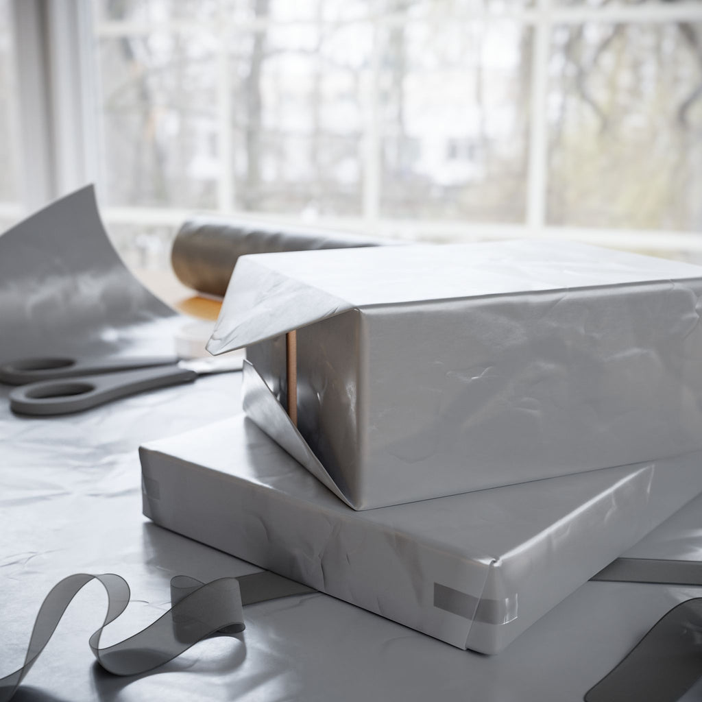 Solid Dark Grey Wrapping Paper - Holiday Gift Wrapping Paper Roll