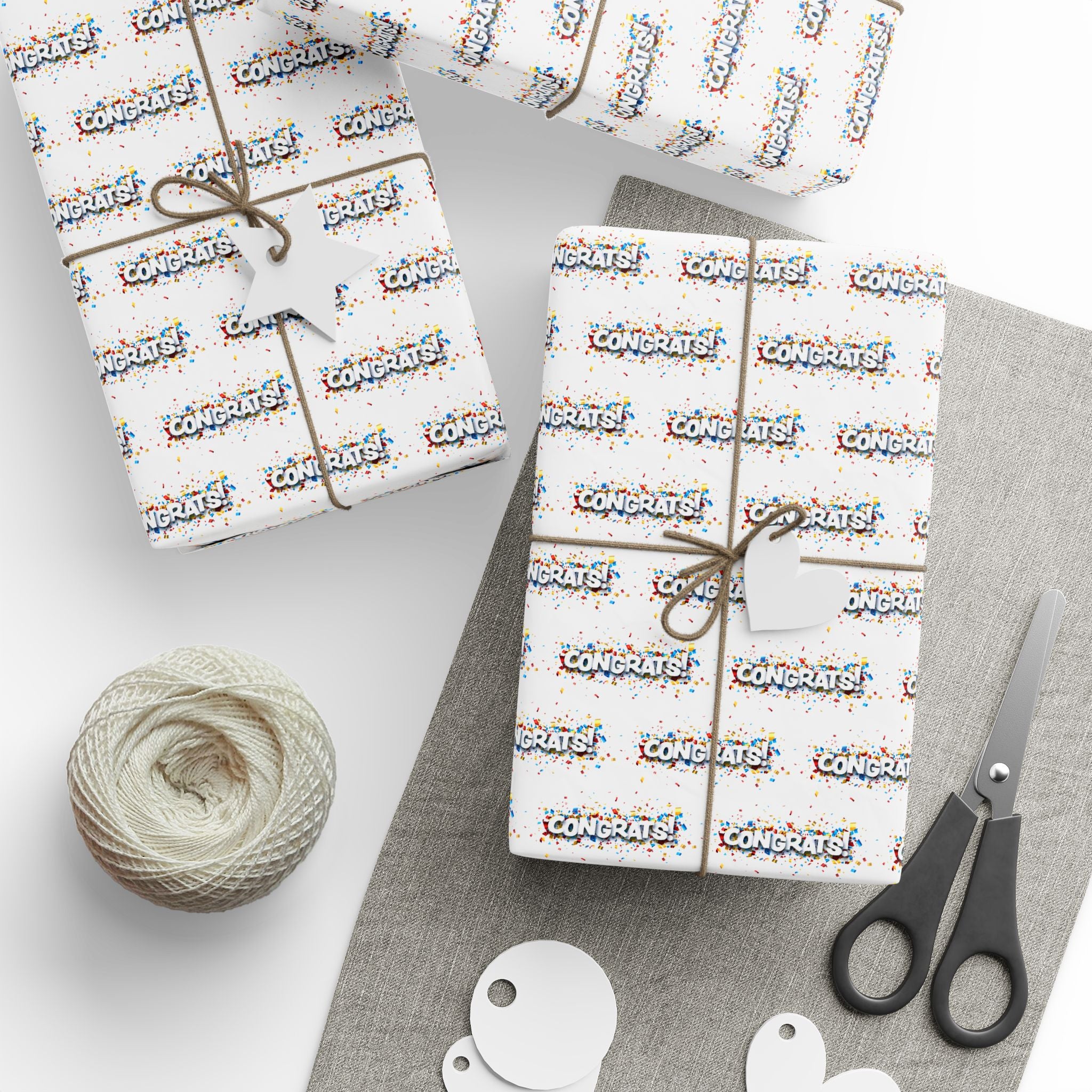 Congratulations Wrapping Paper Design 001 - Holiday Gift Wrapping Paper Roll