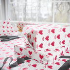 Thank You Beating Hearts Wrapping Paper Design | Holiday Gift Wrapping Paper Roll