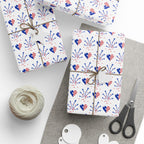 4th of July Love Fireworks Wrapping Paper | Holiday Gift Wrapping Paper Roll