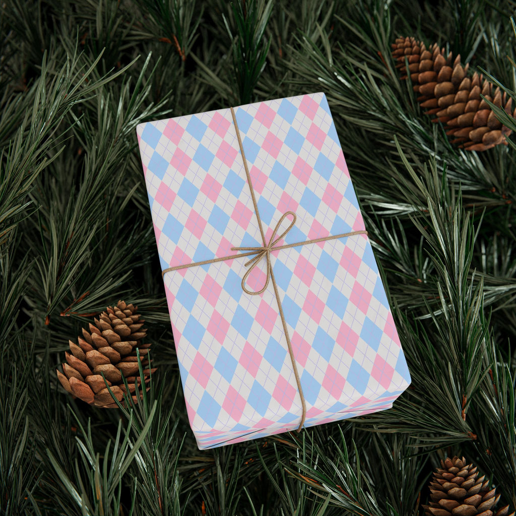 Argyle Design 015 Wrapping Paper - Holiday Gift Wrapping Paper Roll