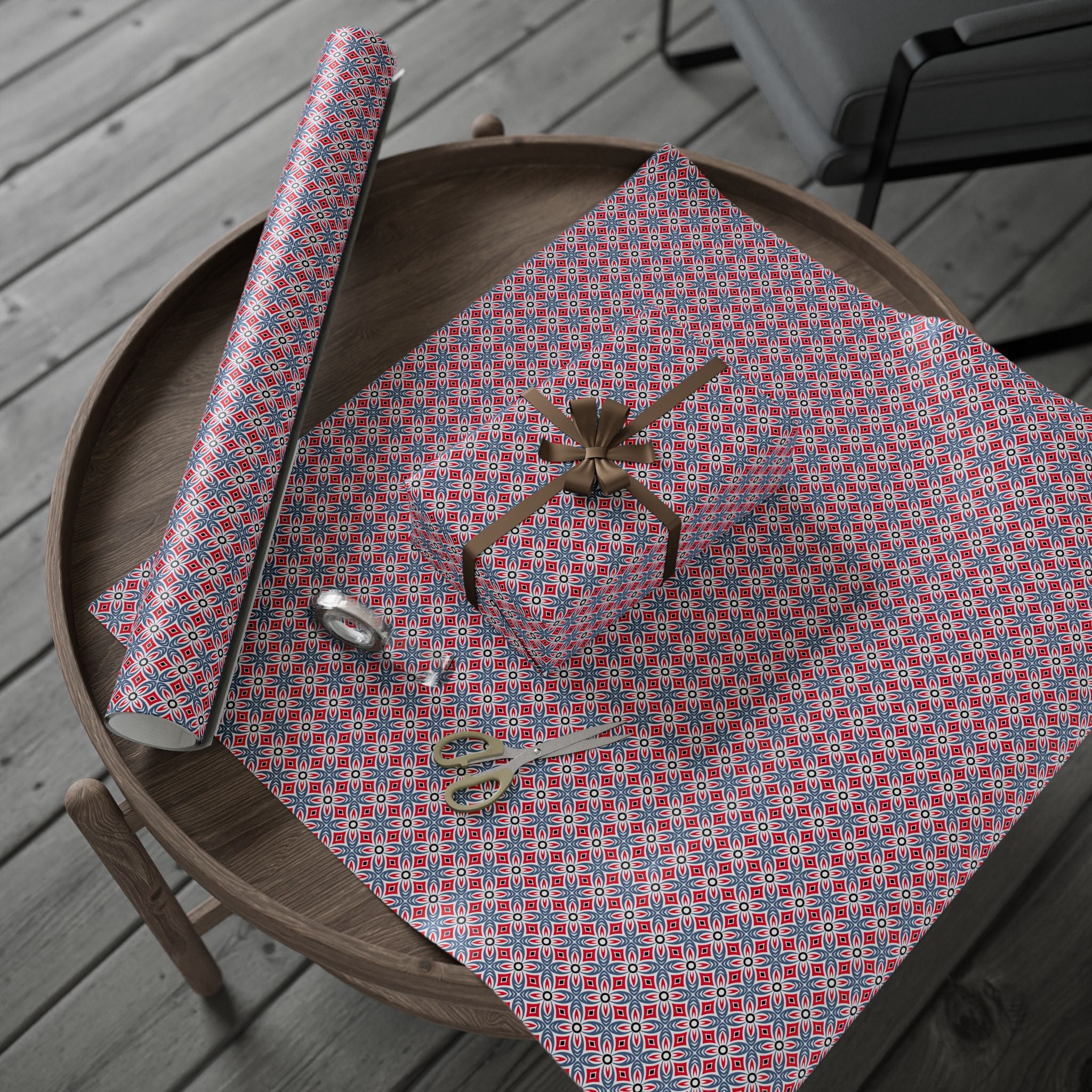 Geometric Design 003 Wrapping Paper - Holiday Gift Wrapping Paper Roll