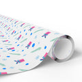 Christmas Festive Feathers & Bows Wrapping Paper | Holiday Gift Wrapping Paper Roll
