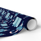 Christmas Blue Candy Canes Wrapping Paper | Holiday Gift Wrapping Paper