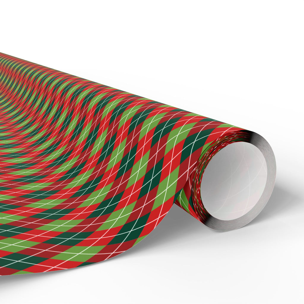 Argyle Design 030 Wrapping Paper - Holiday Gift Wrapping Paper Roll