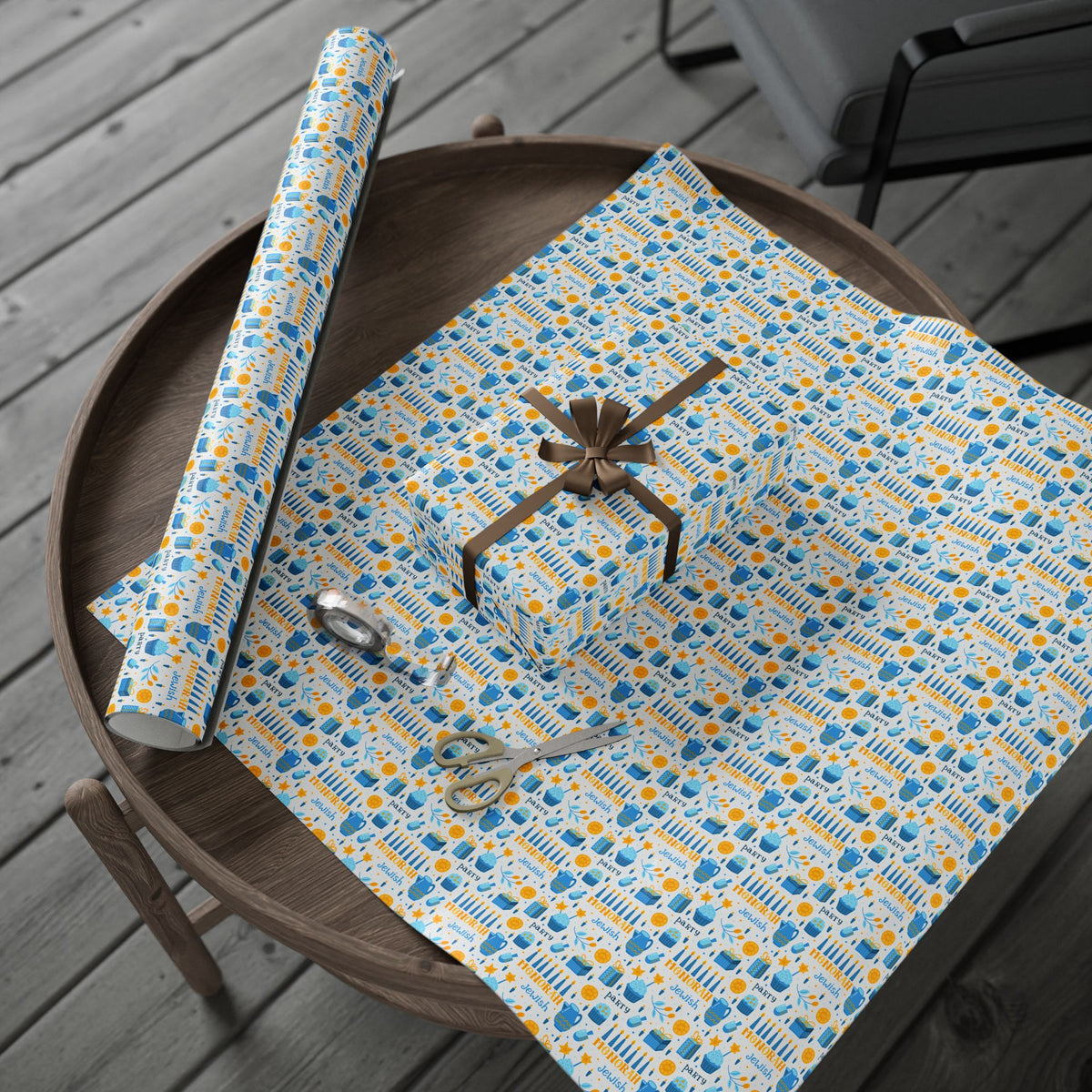 Hanukkah Party Supplies Wrapping Paper | Holiday Gift Wrapping Paper Roll