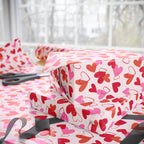 Valentine's Day Abstract Hearts Wrapping Paper | Holiday Gift Wrapping Paper Roll