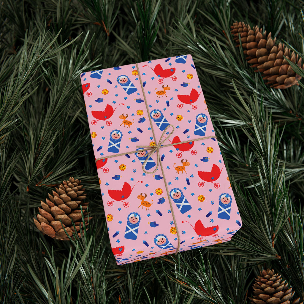 Baby Shower Wrapping Paper Design 001 - Holiday Gift Wrapping Paper Roll