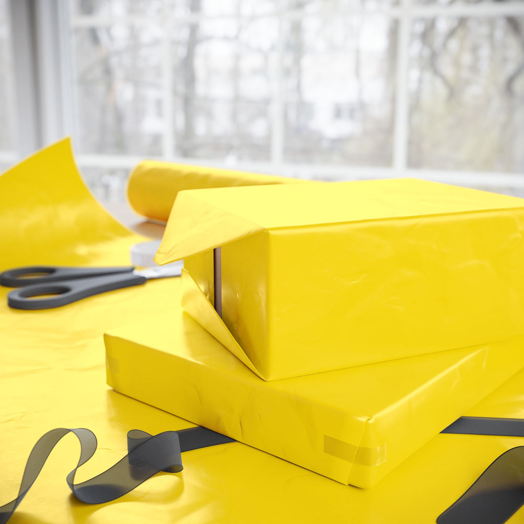 Solid Yellow Wrapping Paper - Holiday Gift Wrapping Paper Roll