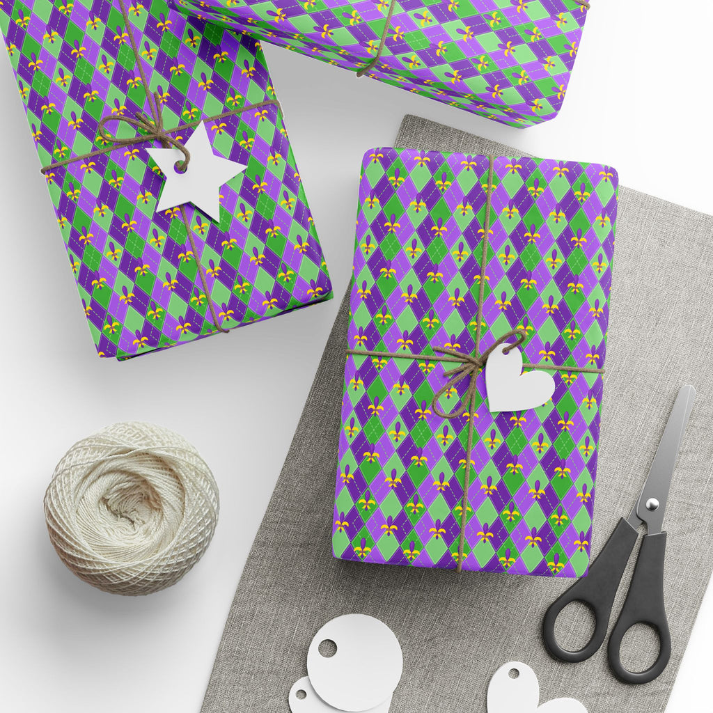 Argyle Design 001 Wrapping Paper - Holiday Gift Wrapping Paper Roll