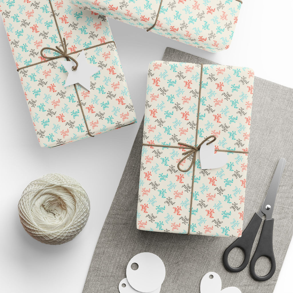 Thank You All Directions Wrapping Paper Design | Holiday Gift Wrapping Paper Roll