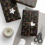 Christmas Abstract Trees Wrapping Paper | Holiday Gift Wrapping Paper Roll