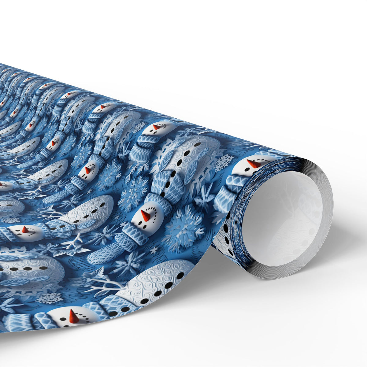Christmas 3D Snowmen Wrapping Paper | Holiday Gift Wrapping Paper