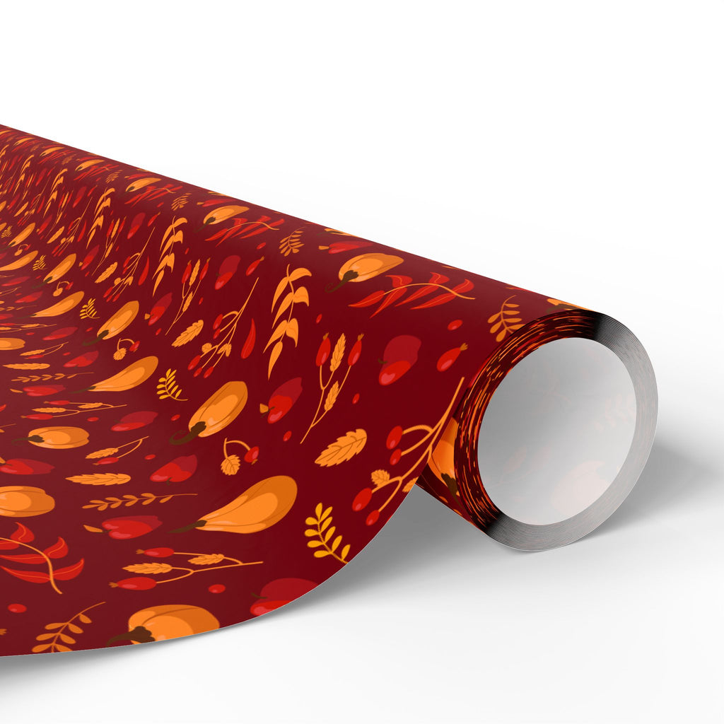 Thanksgiving Autumn Harvest Wrapping Paper | Holiday Gift Wrapping Paper Roll