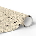 New Year's Line Art Celebration Wrapping Paper - Holiday Gift Wrapping Paper Roll
