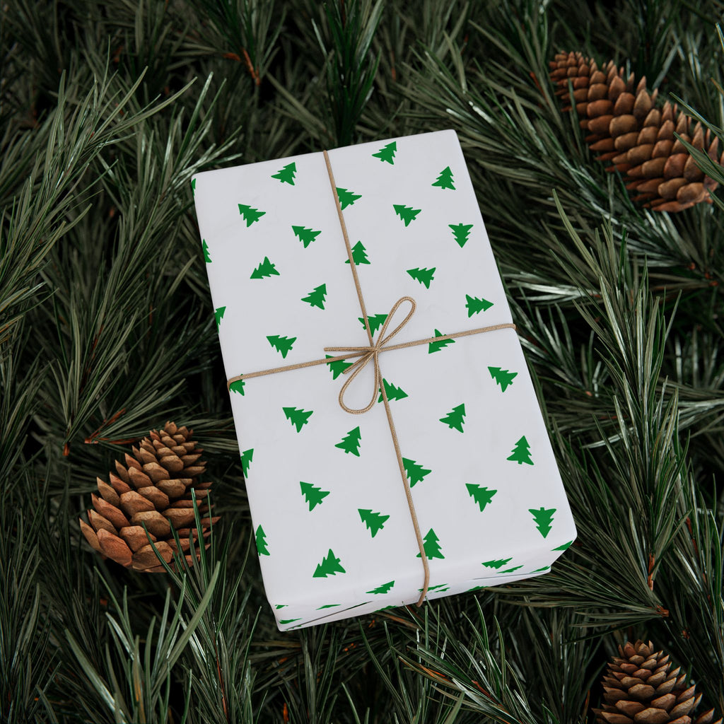 Christmas Tiny Pines Wrapping Paper | Holiday Gift Wrapping Paper Roll