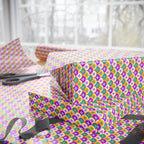 Mardis Gras Fish Scale on White Wrapping Paper | Holiday Gift Wrapping Paper Roll