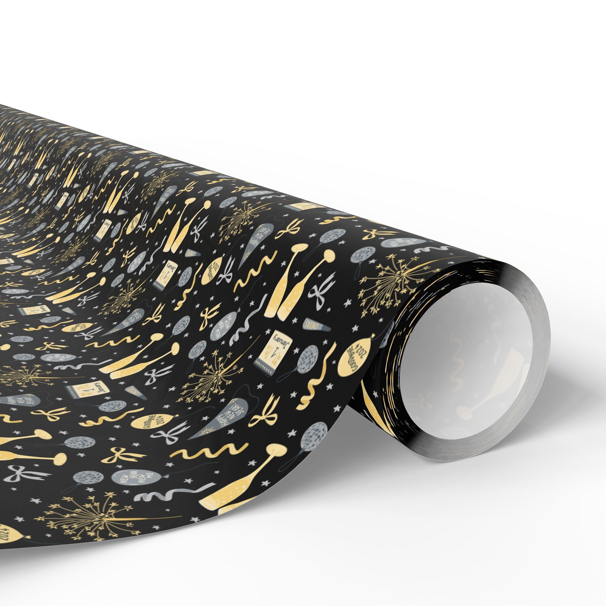 New Year's Festive Decorations Wrapping Paper - Holiday Gift Wrapping Paper Roll