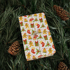 Christmas Hand Drawn Gingerbread Wrapping Paper | Holiday Gift Wrapping Paper Roll