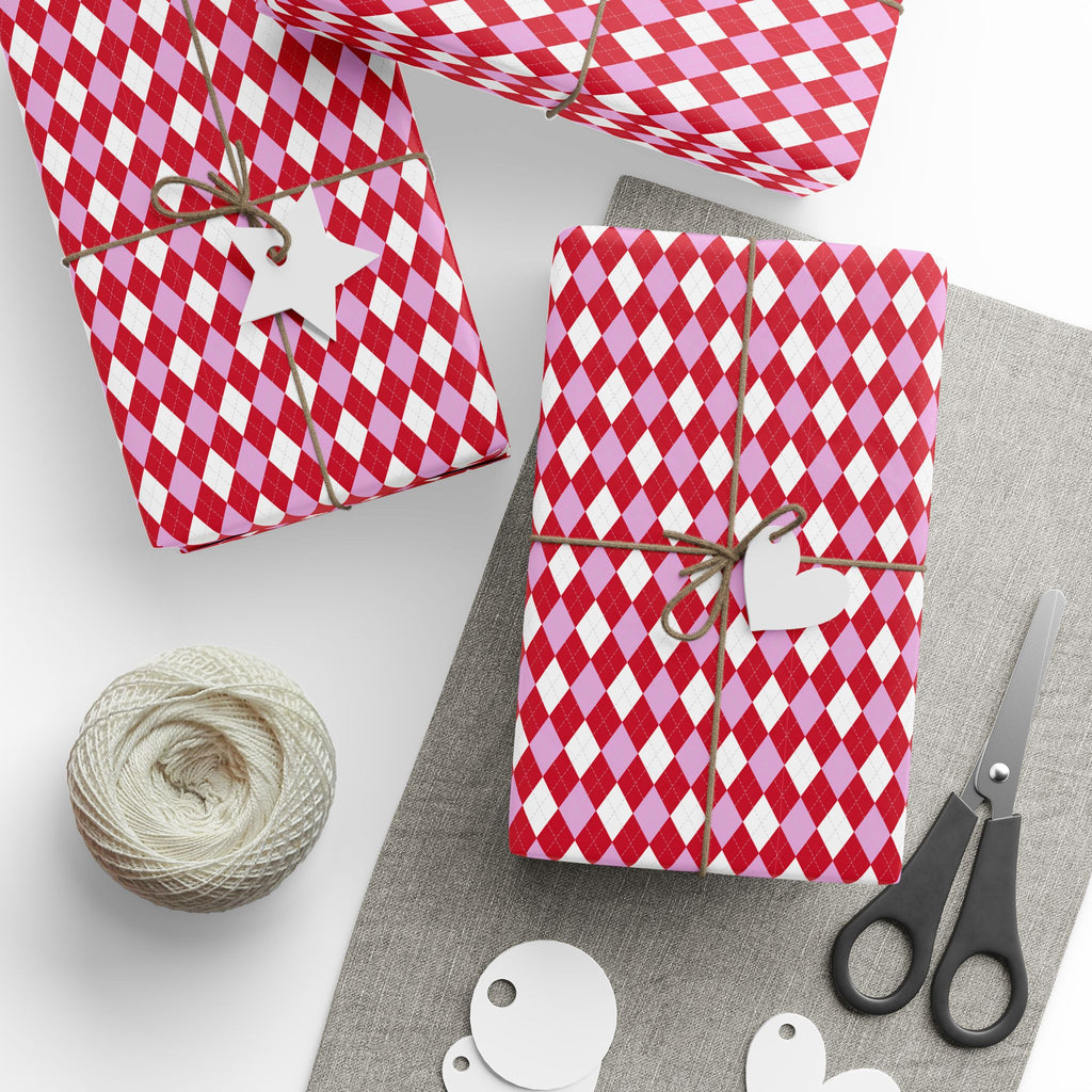 Argyle Design 013 Wrapping Paper - Holiday Gift Wrapping Paper Roll