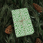 St Patrick's Day Clover on White Wrapping Paper | Holiday Gift Wrapping Paper Roll