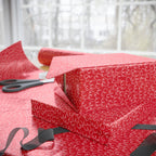 NSFW Snuggle Pups on Red Wrapping Paper - Holiday Gift Wrapping Paper Roll