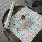 Christmas Geometric Winter Wrapping Paper | Holiday Gift Wrapping Paper Roll
