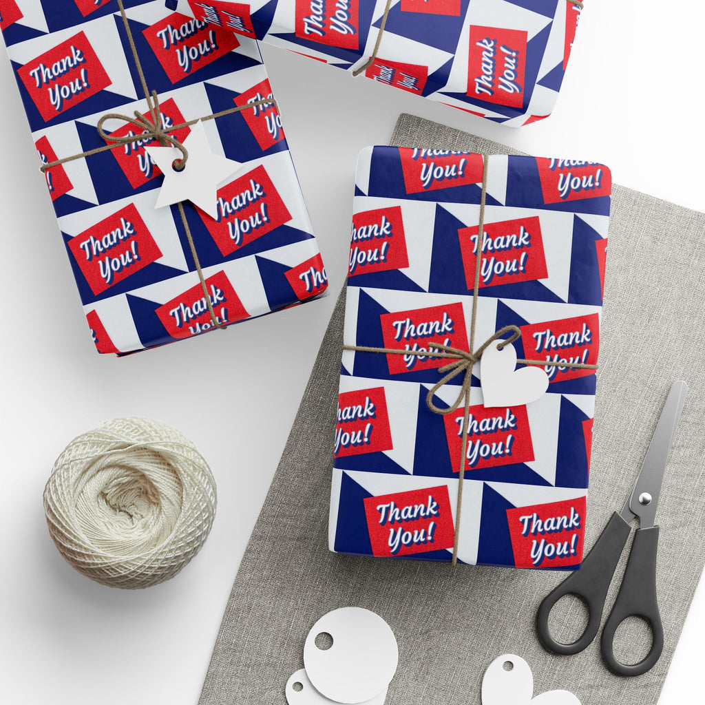 Thank You Envelope Wrapping Paper Design | Holiday Gift Wrapping Paper Roll