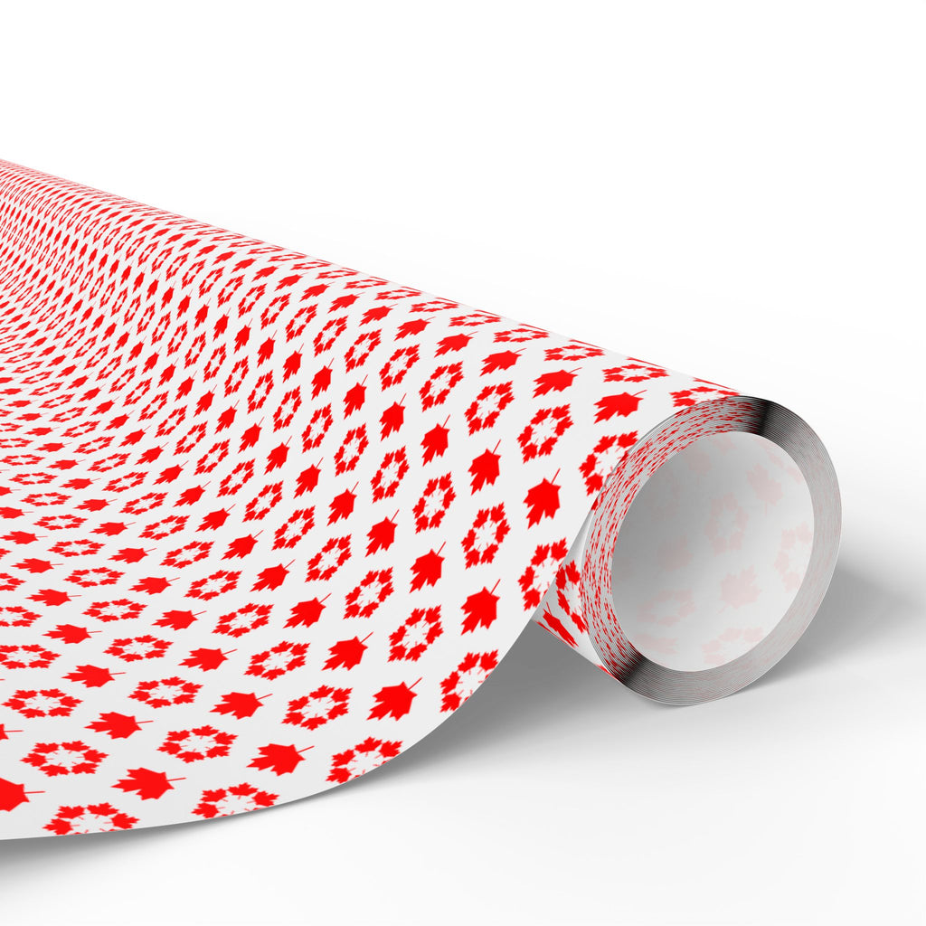 Canada Day Abstract Leaves Wrapping Paper - Holiday Gift Wrapping Paper Roll