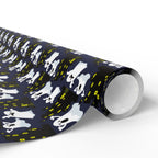 Halloween Haunted Ghost House Wrapping Paper | Holiday Gift Wrapping Paper Roll