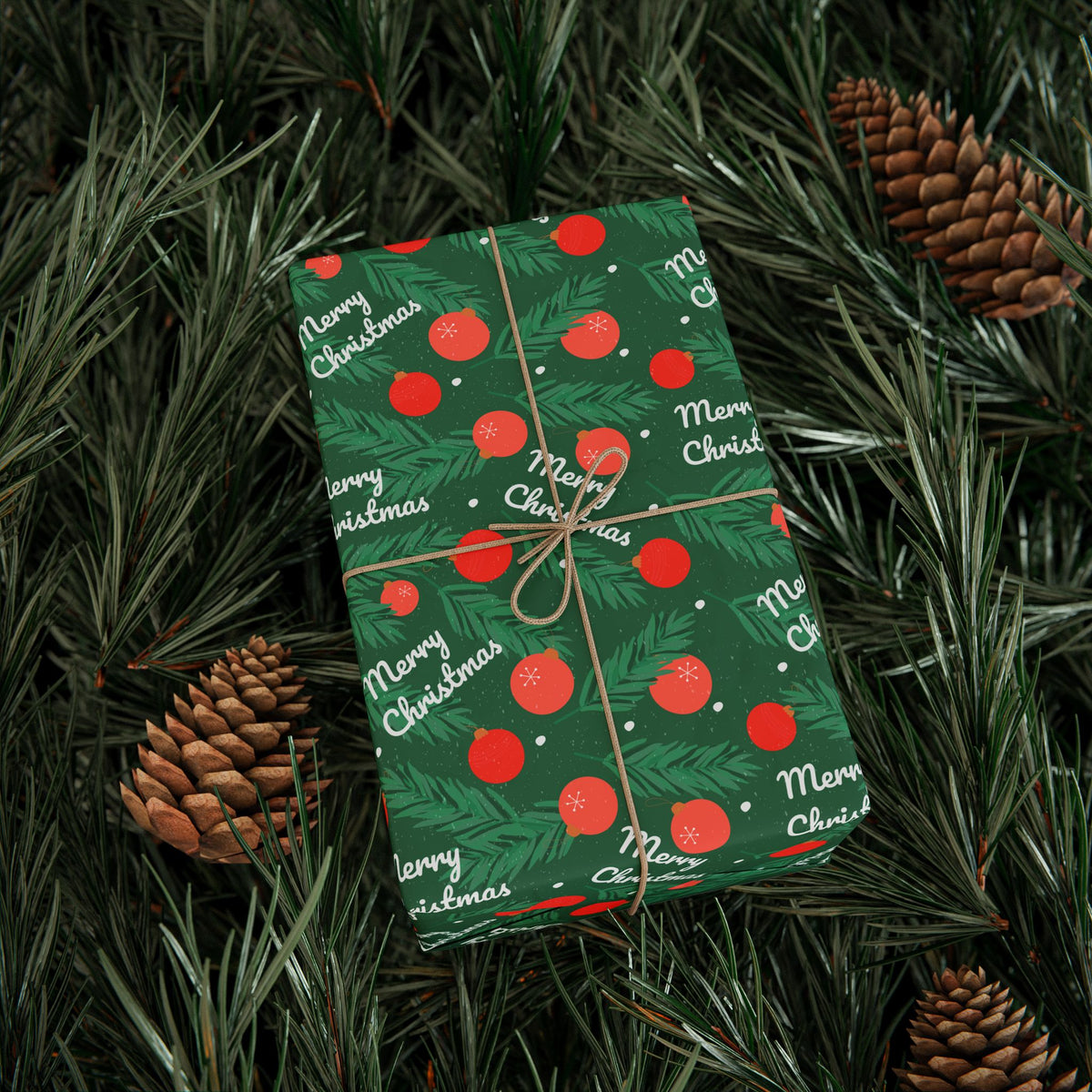 Christmas Winter Trees Wrapping Paper | Holiday Gift Wrapping Paper Roll