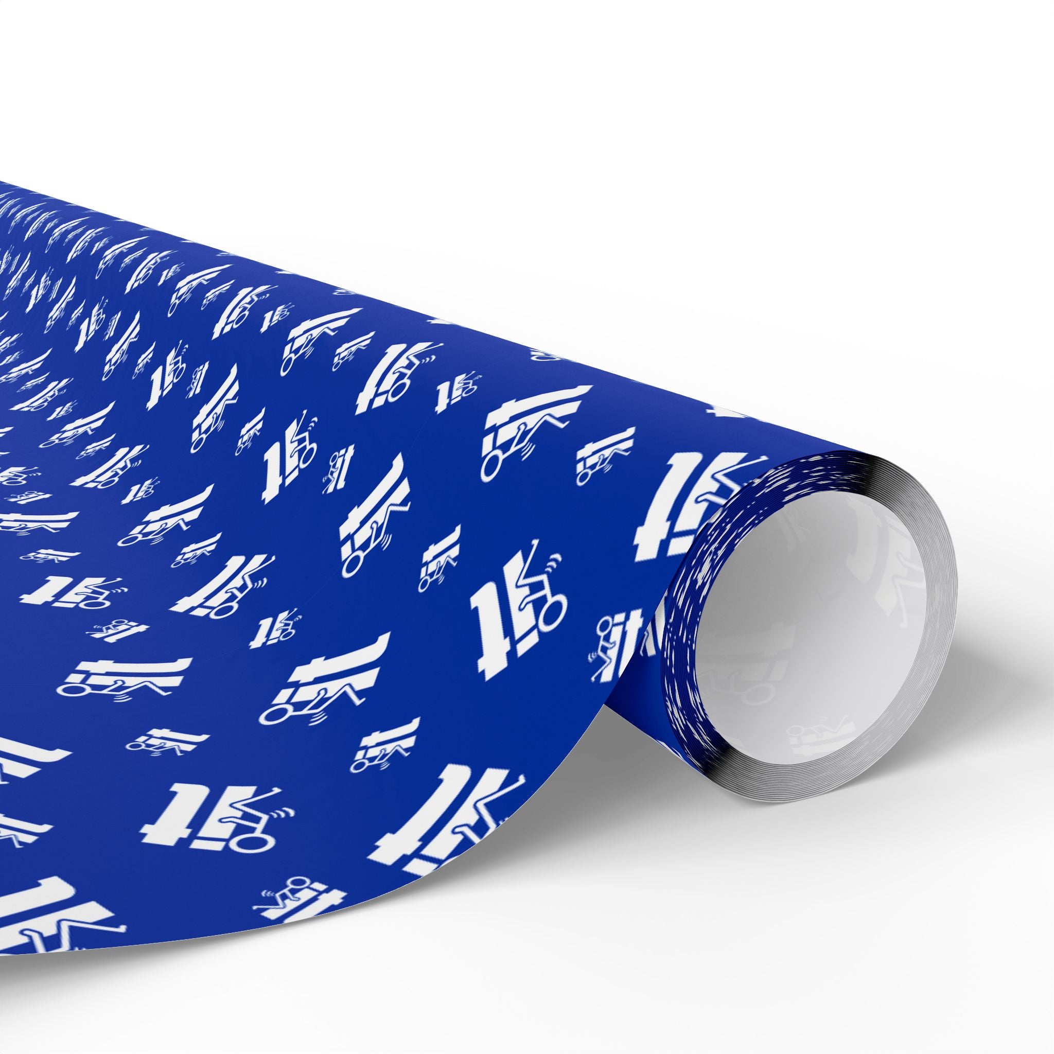 NSFW "F#ck It" Meme on Blue Wrapping Paper - Holiday Gift Wrapping Paper Roll