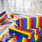 Gay Pride Rainbow Flag Stripes Wrapping Paper Design | Holiday Gift Wrapping Paper Roll