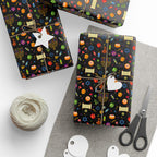 Hanukkah Dark Colors Wrapping Paper | Holiday Gift Wrapping Paper Roll