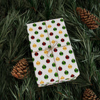 Christmas Satin Ornaments Wrapping Paper | Holiday Gift Wrapping Paper Roll