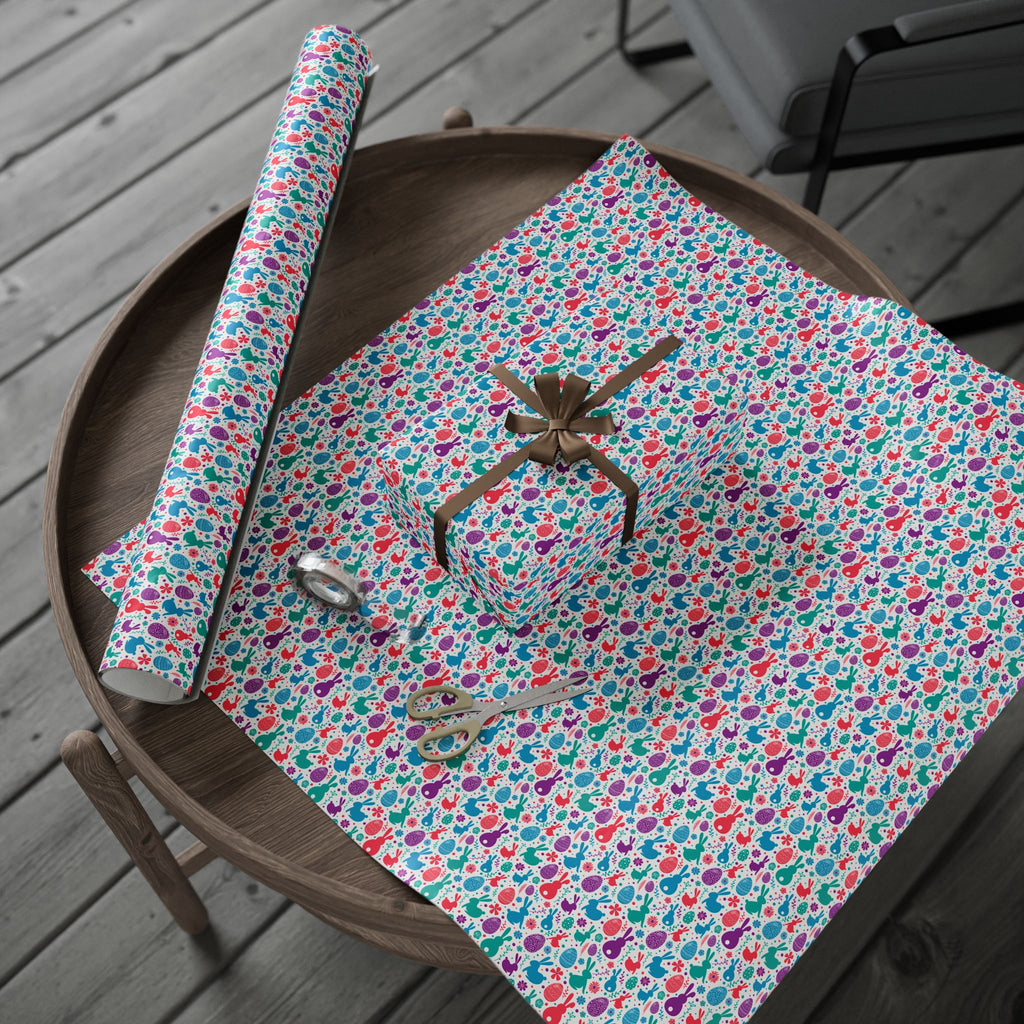 Easter Pastel Bunnies Wrapping Paper | Holiday Gift Wrapping Paper Roll