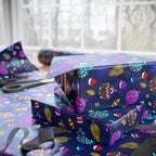 Christmas Stained Glass Ornaments Wrapping Paper | Holiday Gift Wrapping Paper Roll