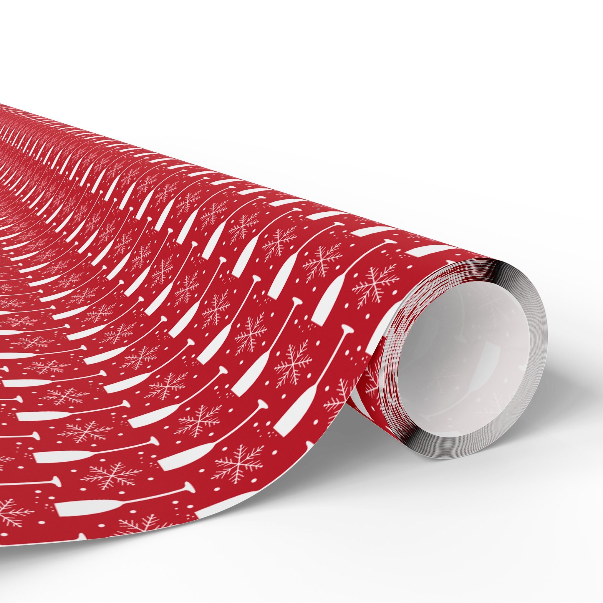 New Year's Champagne Snowflakes Wrapping Paper - Holiday Gift Wrapping Paper Roll