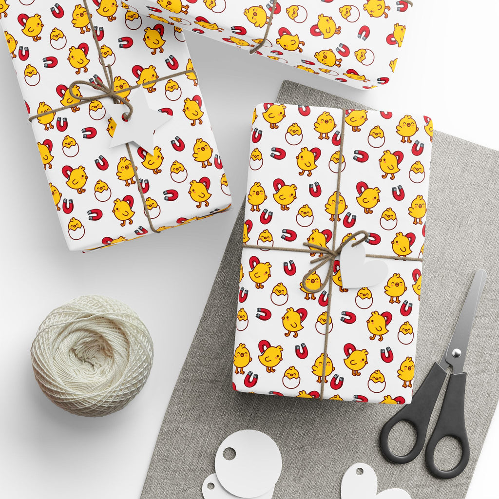 NSFW Chick Magnet on White Wrapping Paper - Holiday Gift Wrapping Paper Roll