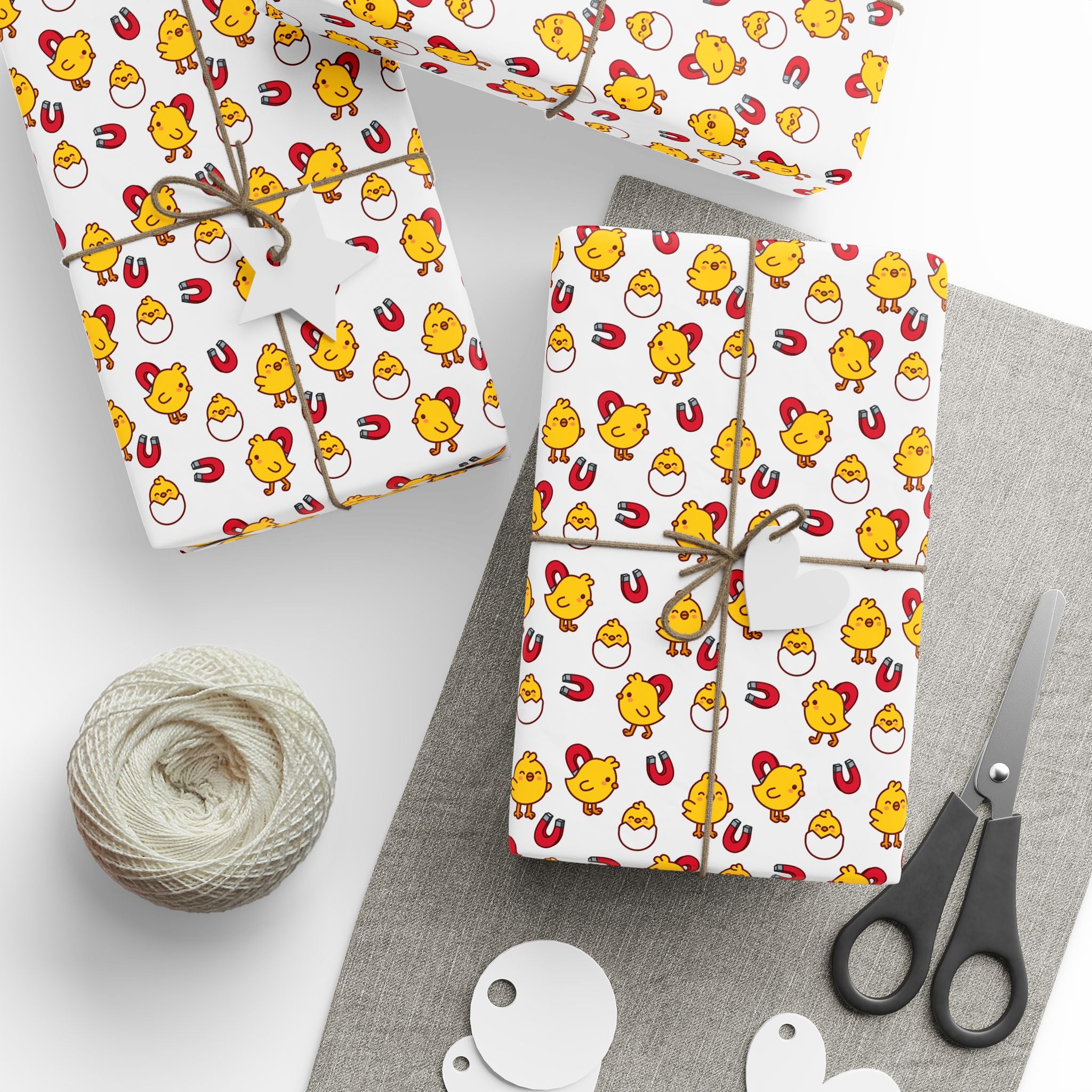 NSFW Chick Magnet on White Wrapping Paper - Holiday Gift Wrapping Paper Roll