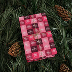 Mother's Day Patchwork Reds Wrapping Paper - Holiday Gift Wrapping Paper Roll