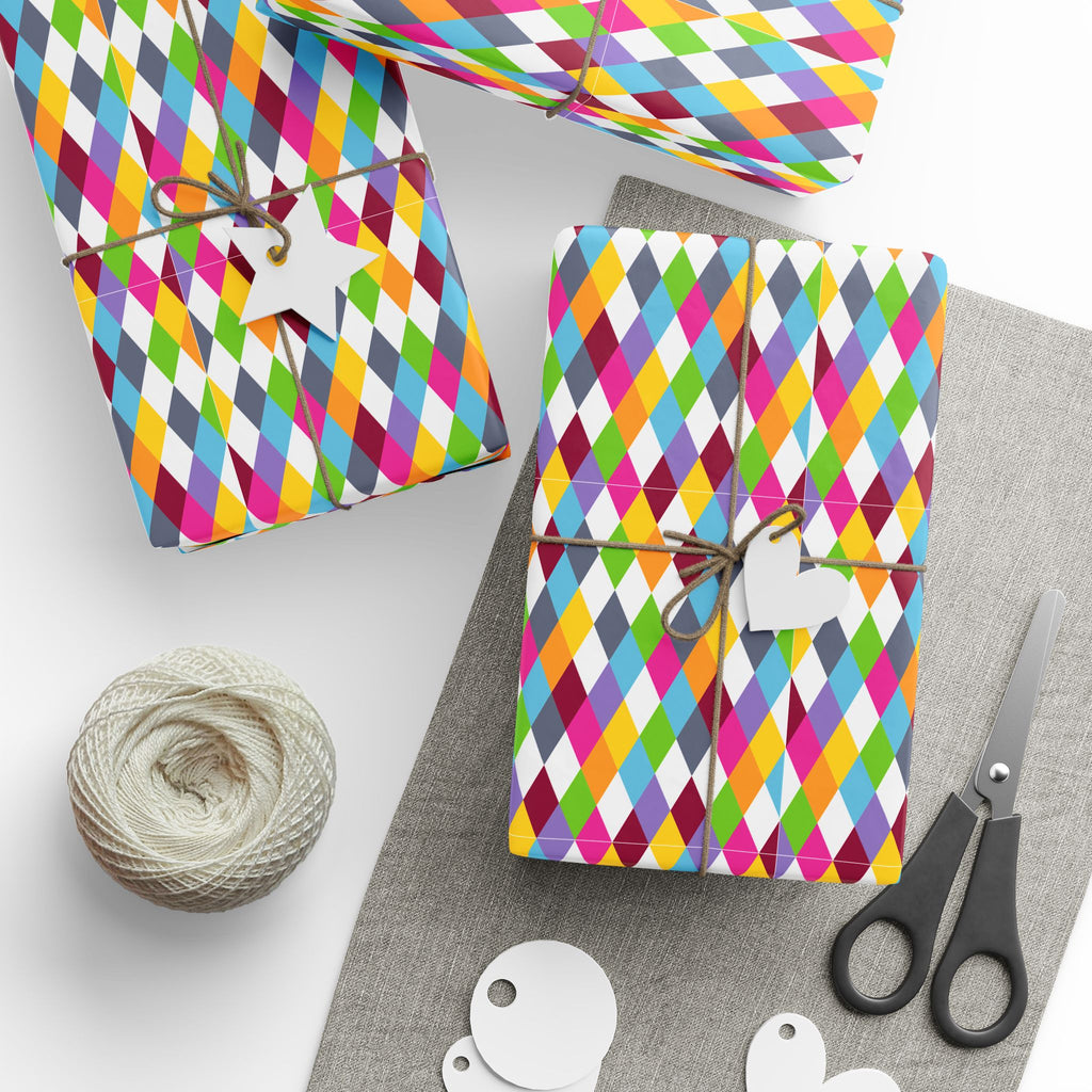Argyle Design 014 Wrapping Paper - Holiday Gift Wrapping Paper Roll