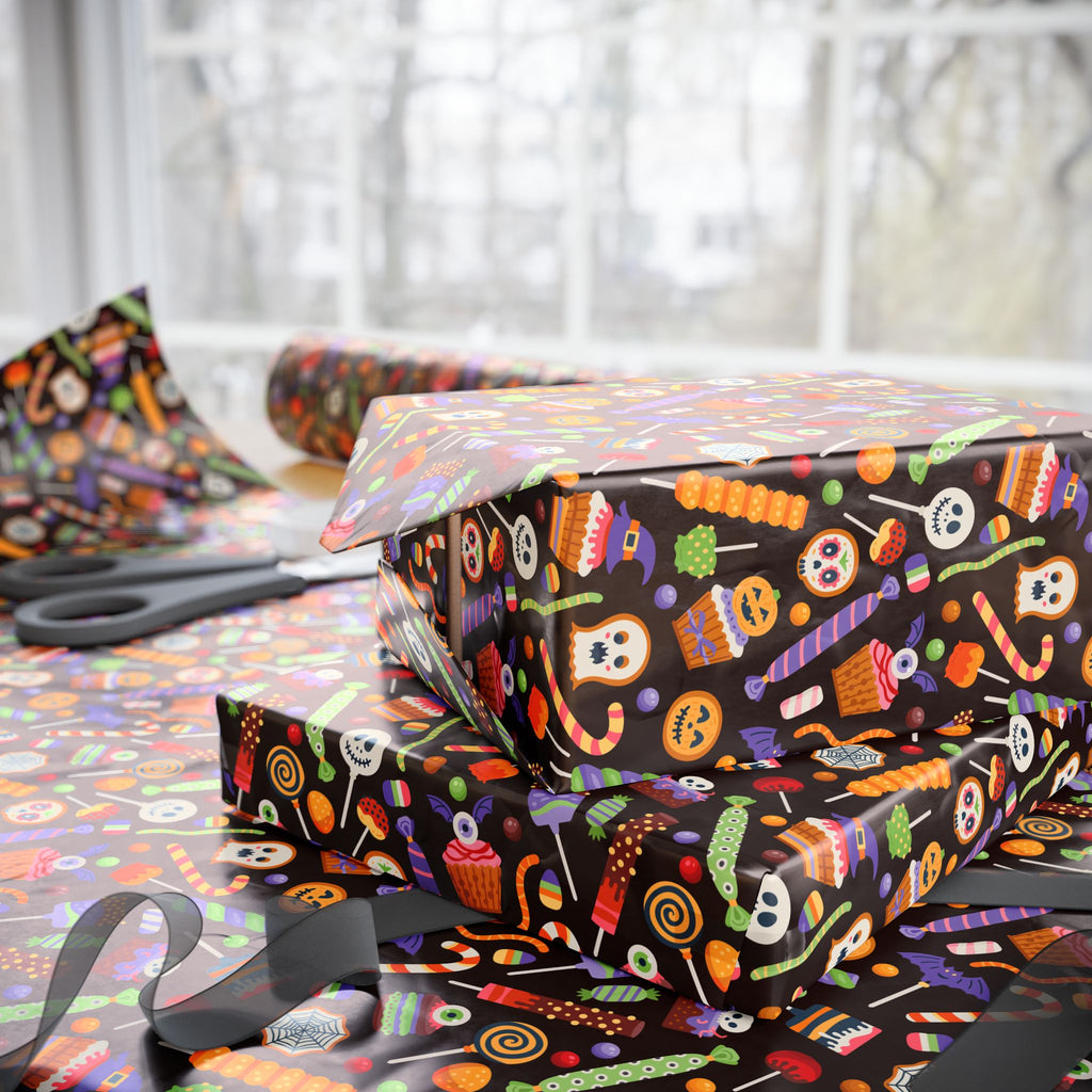 Halloween Freaky Candy Wrapping Paper | Holiday Gift Wrapping Paper Roll
