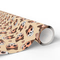 Day of the Dead Leopard Bow Skulls Wrapping Paper | Holiday Gift Wrapping Paper Roll