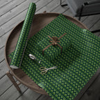 St Patrick's Day Tartan Clover Wrapping Paper | Holiday Gift Wrapping Paper Roll