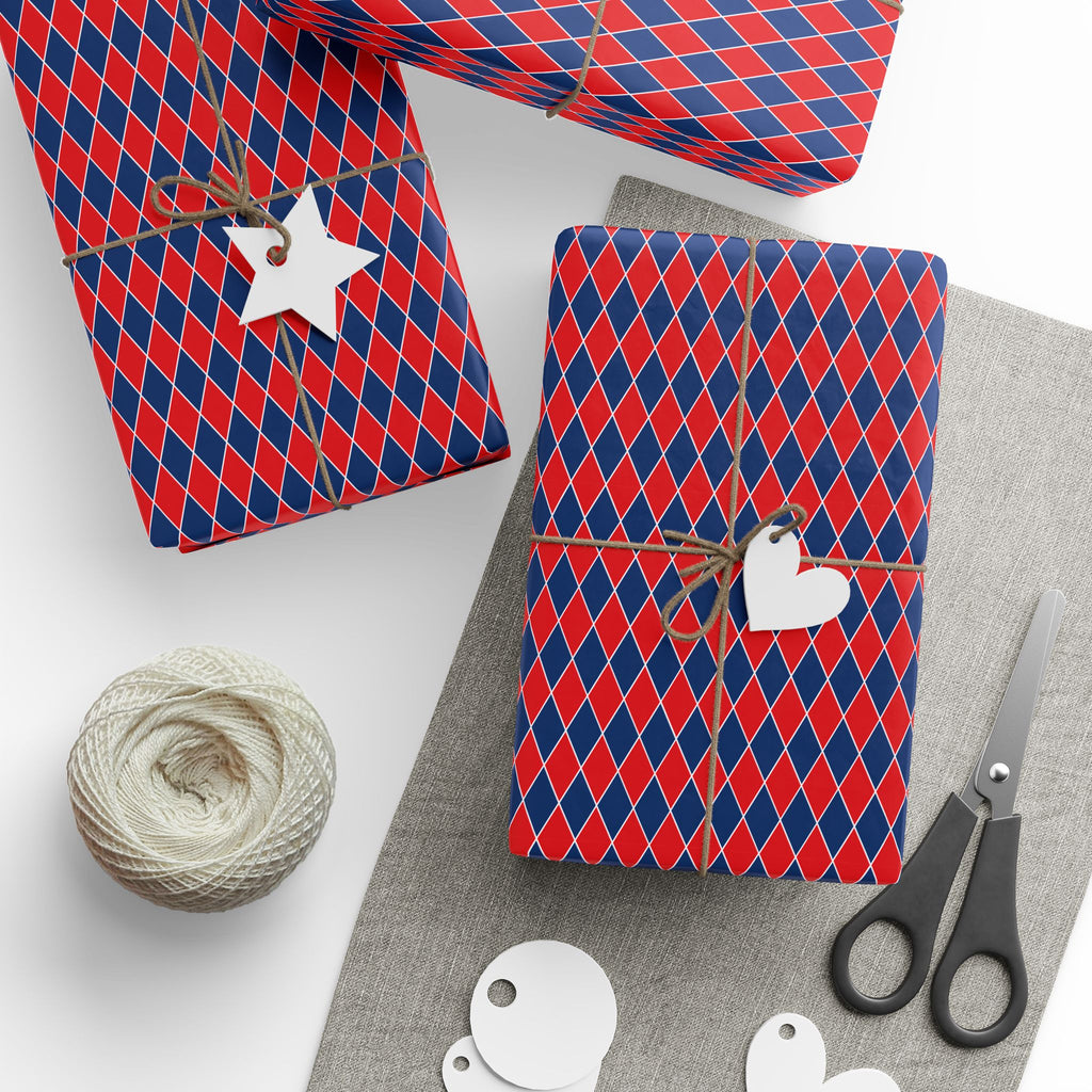 Argyle Design 033 Wrapping Paper - Holiday Gift Wrapping Paper Roll